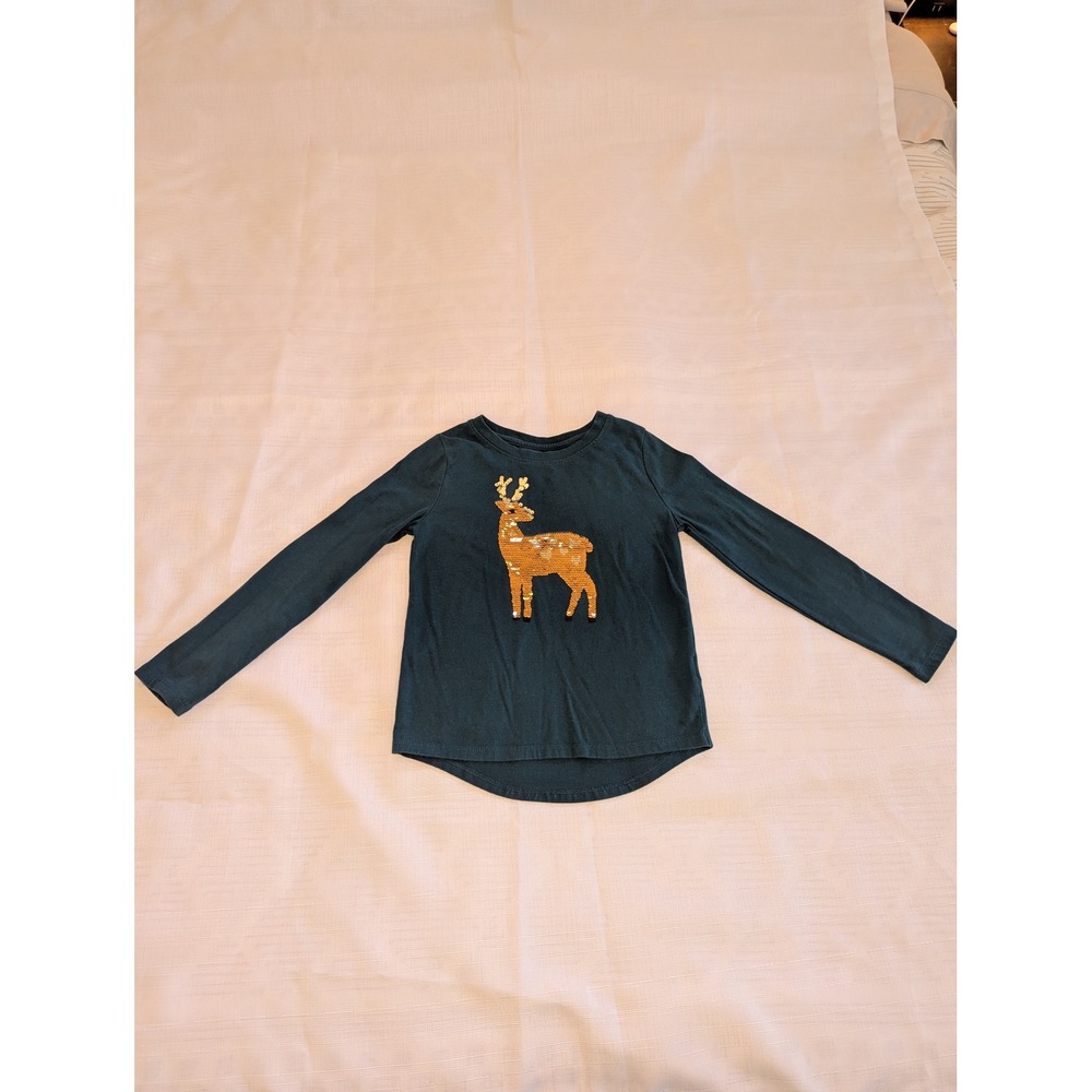 Cat & Jack Girls Teal Winter Long Sleeve T‎ Shirt